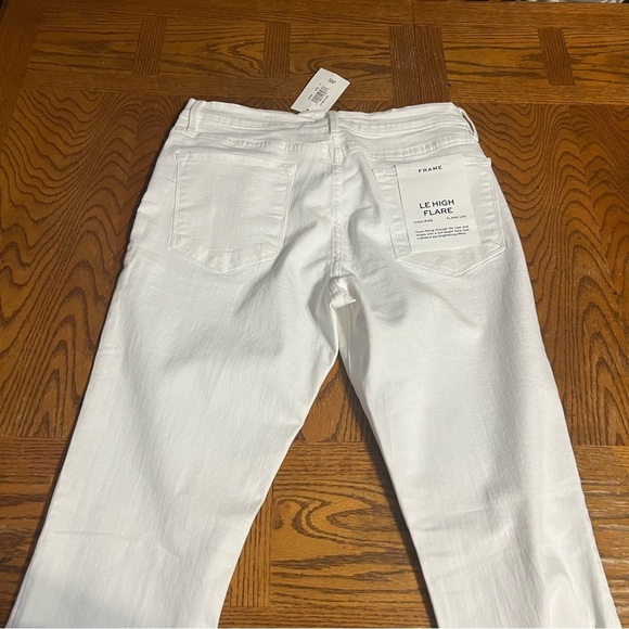 NEW Frame Le High Flare Jeans in White Sz 31 Retro 70s Inspired Style Boho - Picture 13 of 16